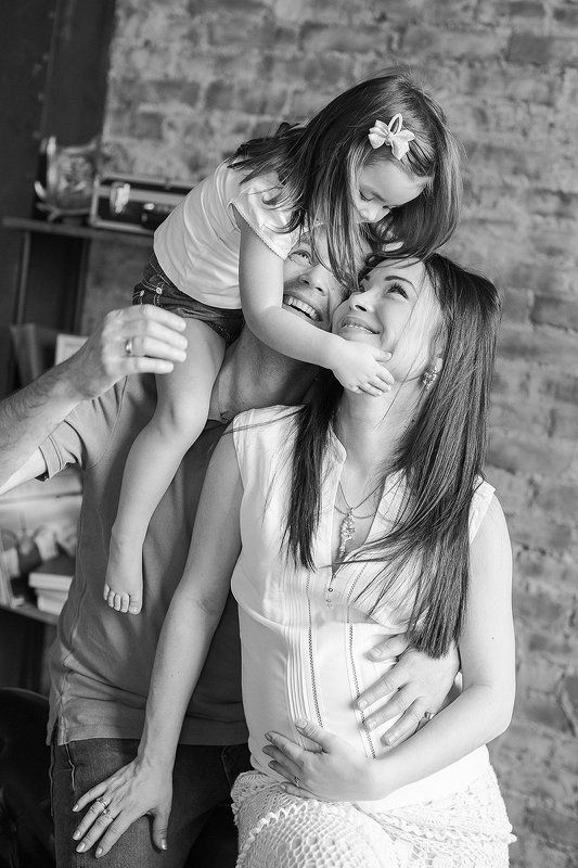 семья, в ожидании, мама,папа,дочка Семья фото превью