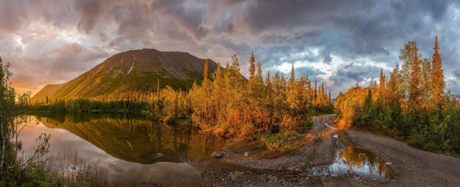 Горы, Дорога, Озеро, Хибины лето, Лашков Фёдор
