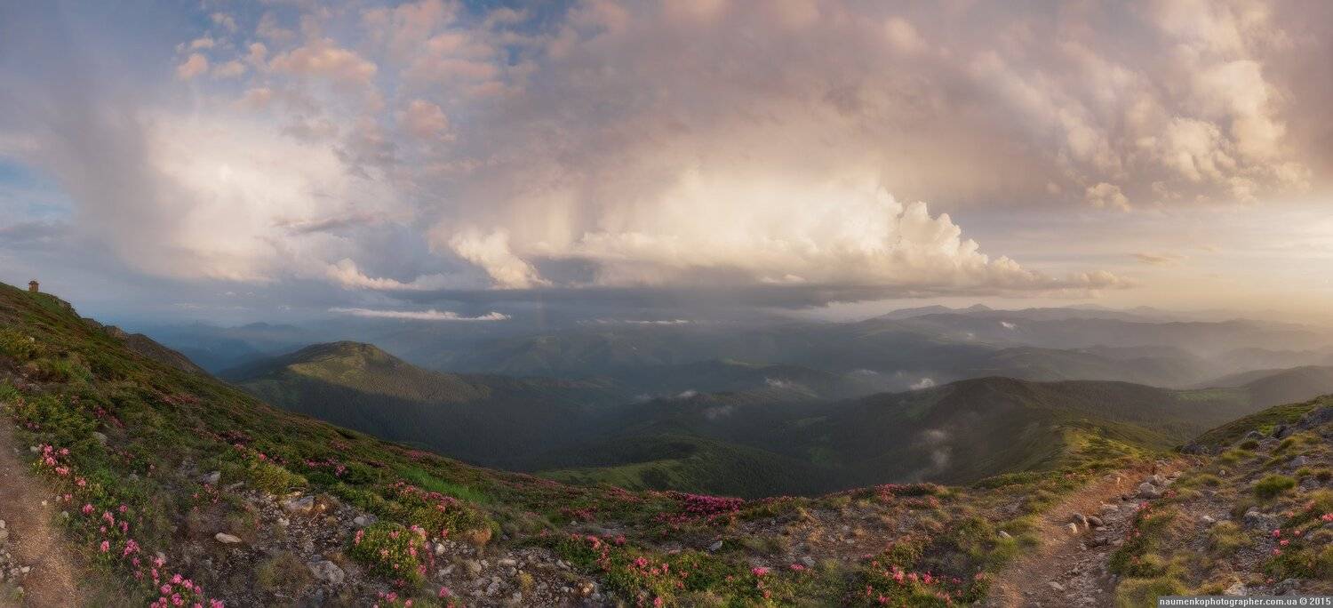 A7r, Sony, Карпаты, Панорама, Поп Иван, Рододендрон, Тучи, Черногорский, Александр Науменко