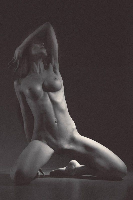 girl, bw, nude, nu, light, cute, pretty, female, studio goddess light фото превью