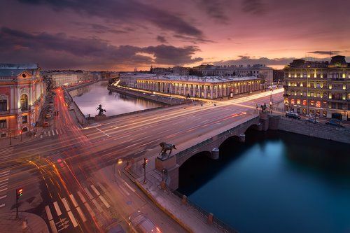 Вечерний Петербург. Аничков мост