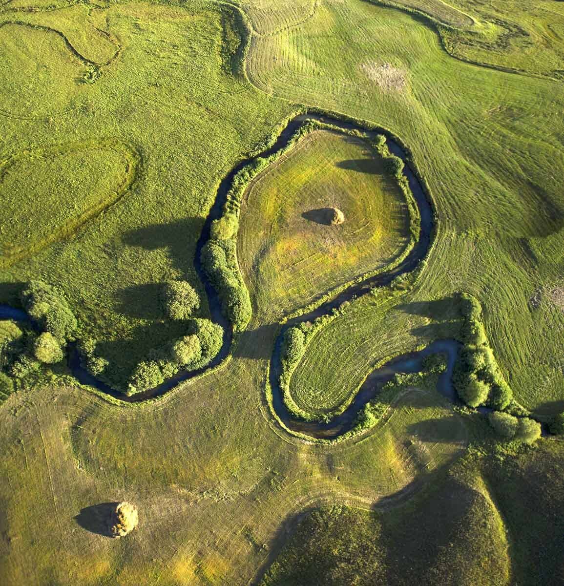 Казахстан, Кугалы, река, сенокос, лето, туризм, путешествие, аэро, aerial, Борис Резванцев