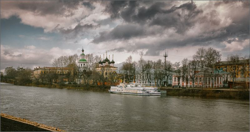 пейзаж, весна, архитектура, город, река, свет, цвет, александр никитинский Весенний полдень в Вологде... фото превью