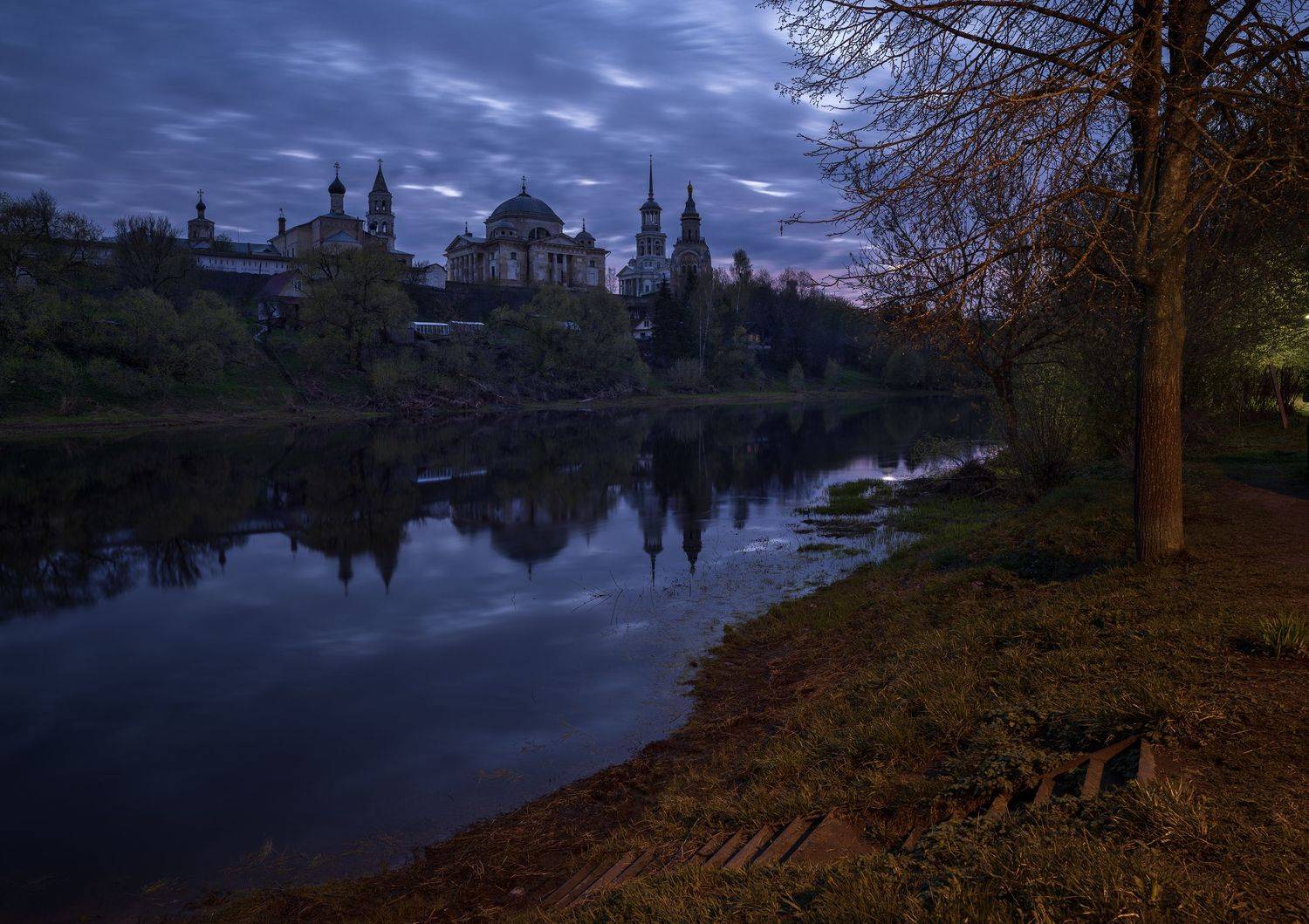 торжок, вечер, тверца, Зверев Олег
