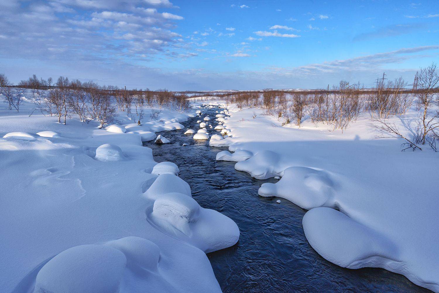 зима, север, Териберка,река, Лариса Дука
