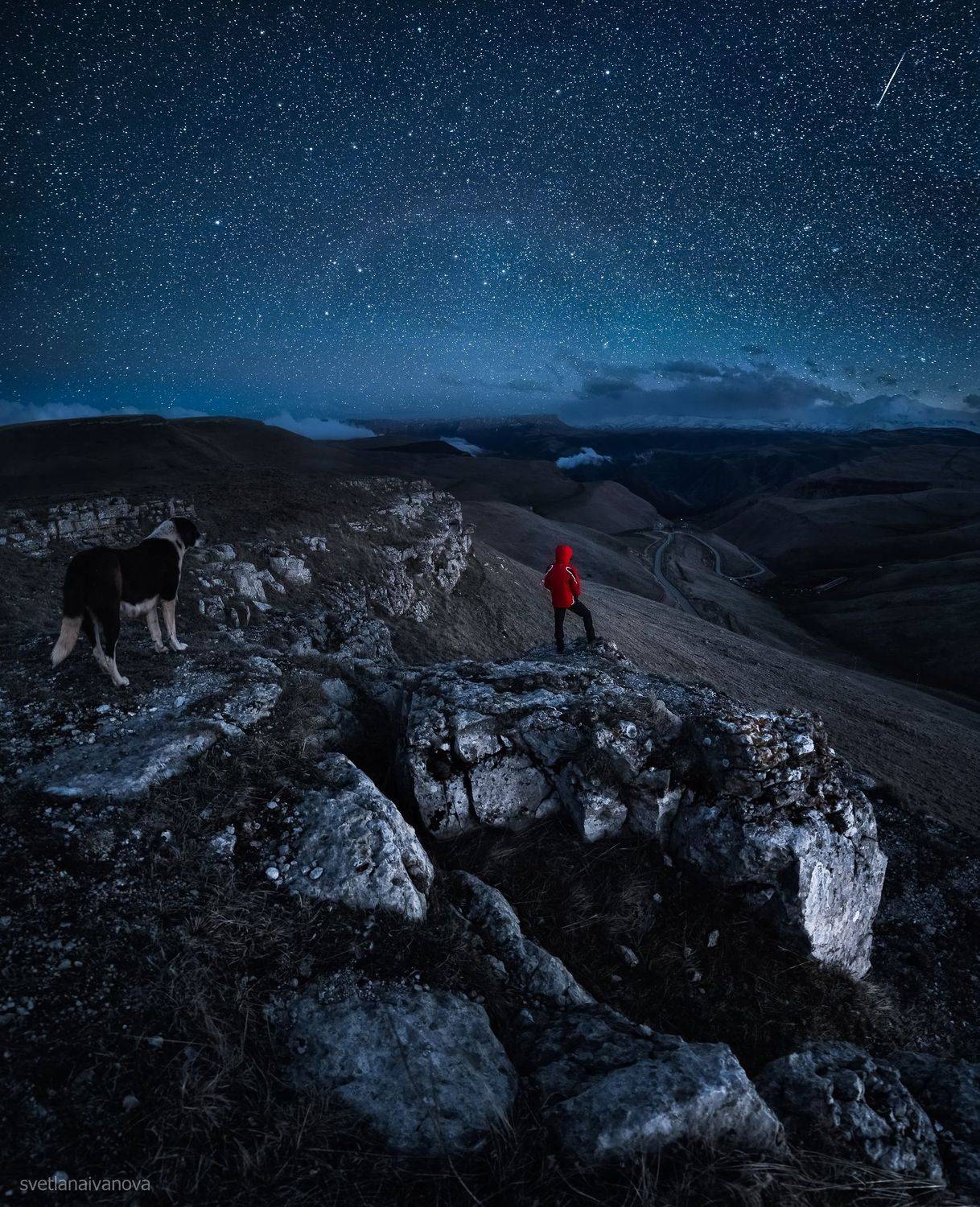 шаджамаз, млечный путь, ночь, звезды, кавказ, эльбрус, Светлана Иванова