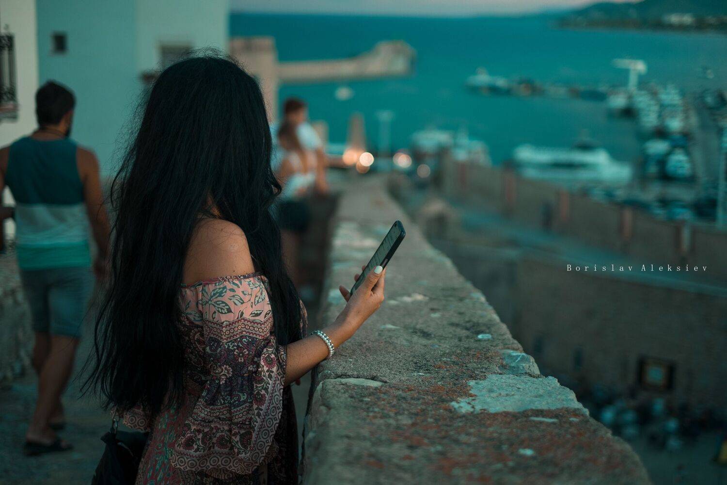 blue,dark,model,dress,woman,lightexterior, Борислав Алексиев