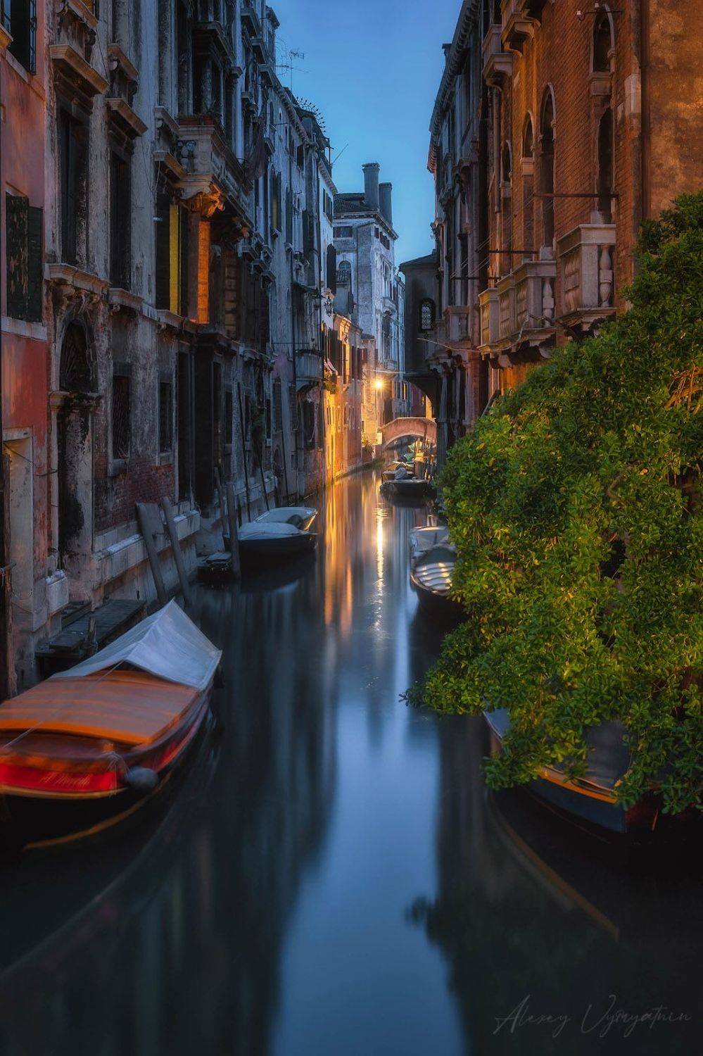 italy, venice, night, urban, outdoor, cityscape, boats, channels, water, old city, Алексей Вымятнин