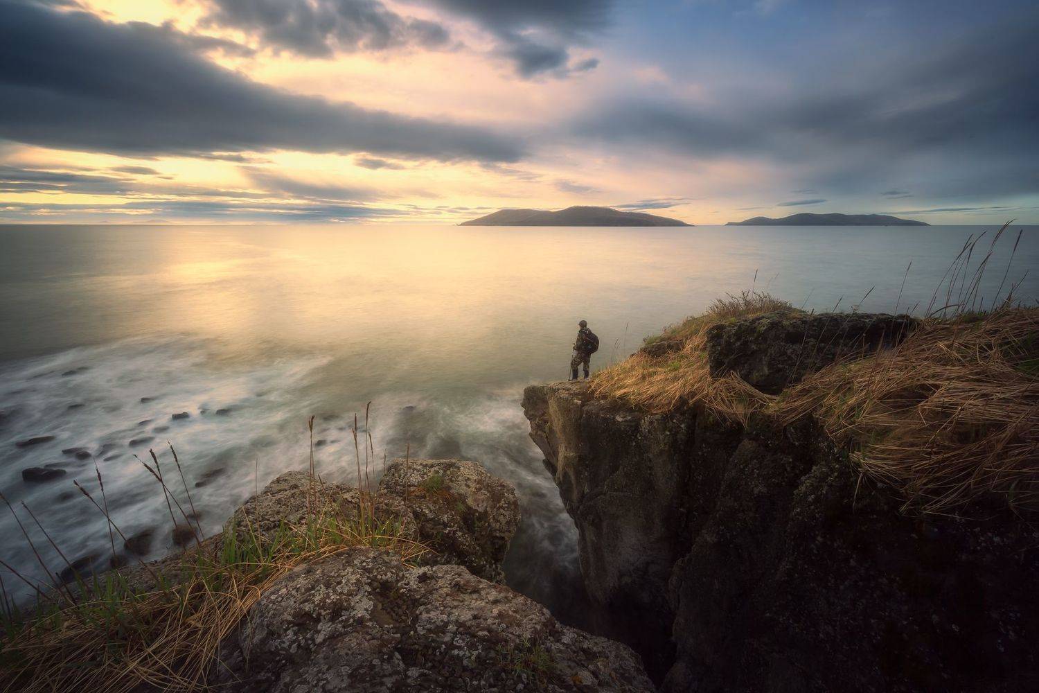 утро, море, скалы, Андрей Кровлин