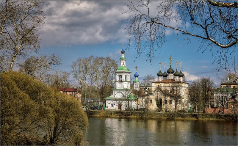 пейзаж, весна, архитектура, город, река, свет, цвет, александр никитинский Весна... фото превью