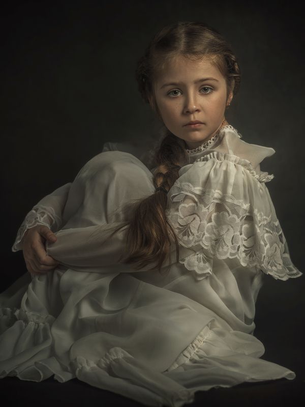 портрет, детский портрет, девочка, взгляд, ребёнок, child, portrait, sight  фото превью
