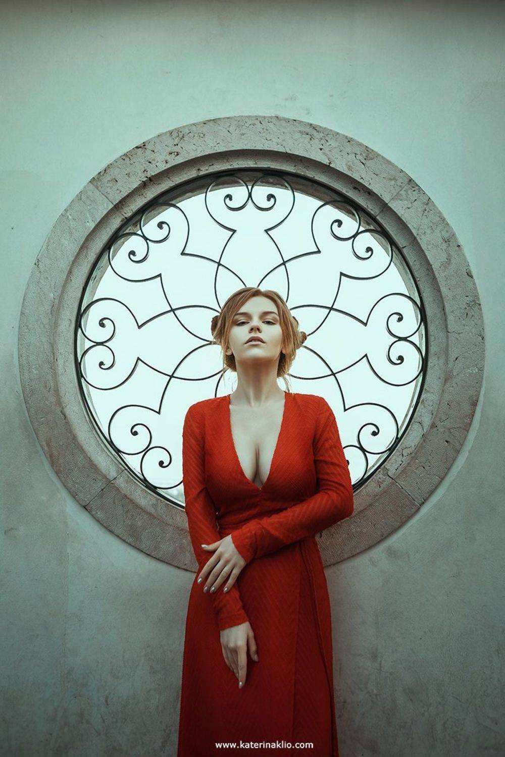 dress, red, woman, portrait, Lisbon, Portugal, beautiful, model, neckline, travel, Катерина Клио