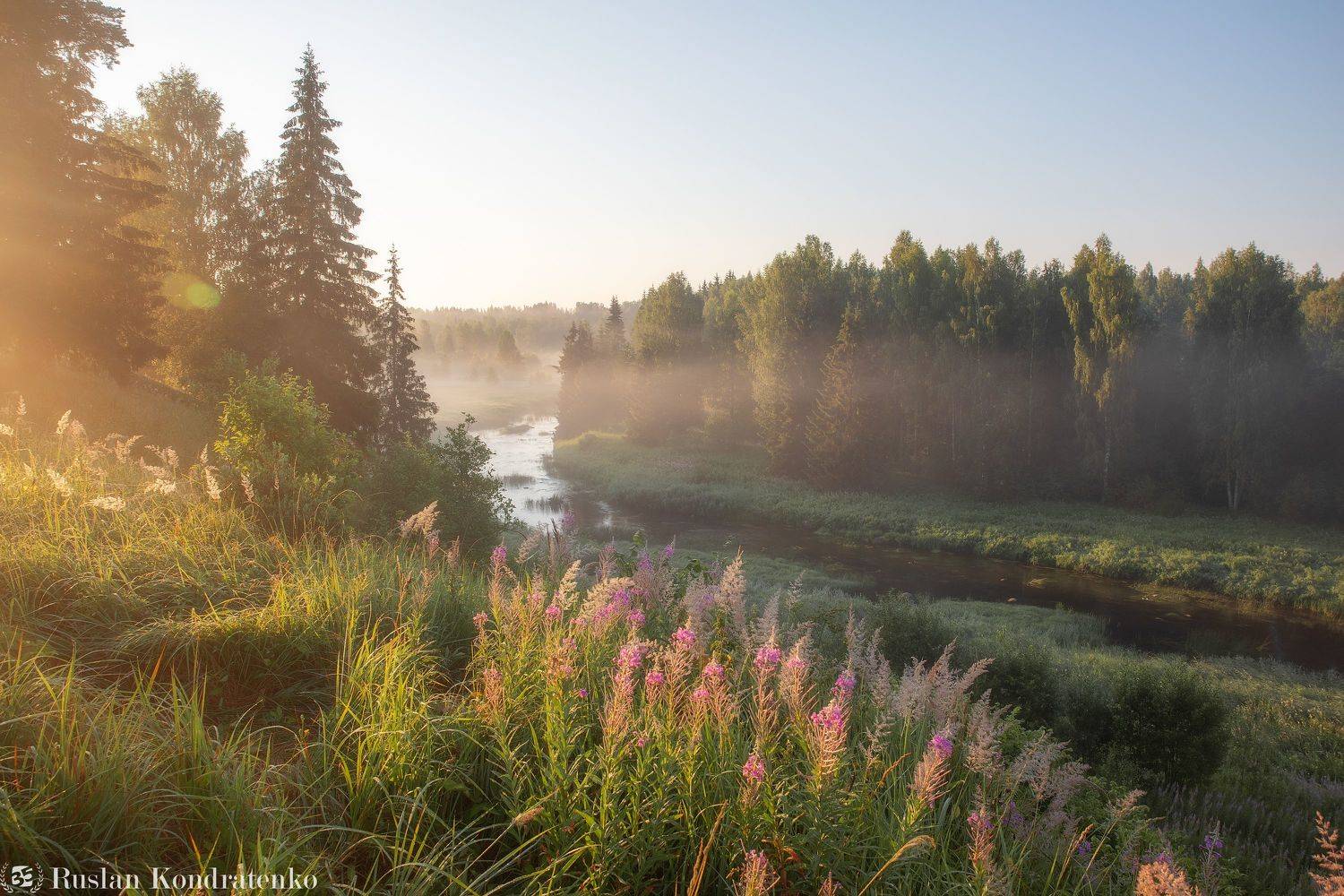 река, рассвет, лемовжа, закат, Руслан Кондратенко