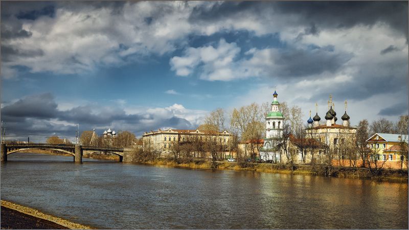 пейзаж, весна, архитектура, город, река, свет, цвет, александр никитинский Весенний полдень... фото превью