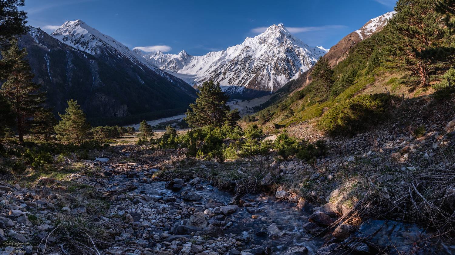 главный кавказский хребет, кавказ, кабардино-балкарский высокогорный заповедник, ущелье, Николай Сапронов