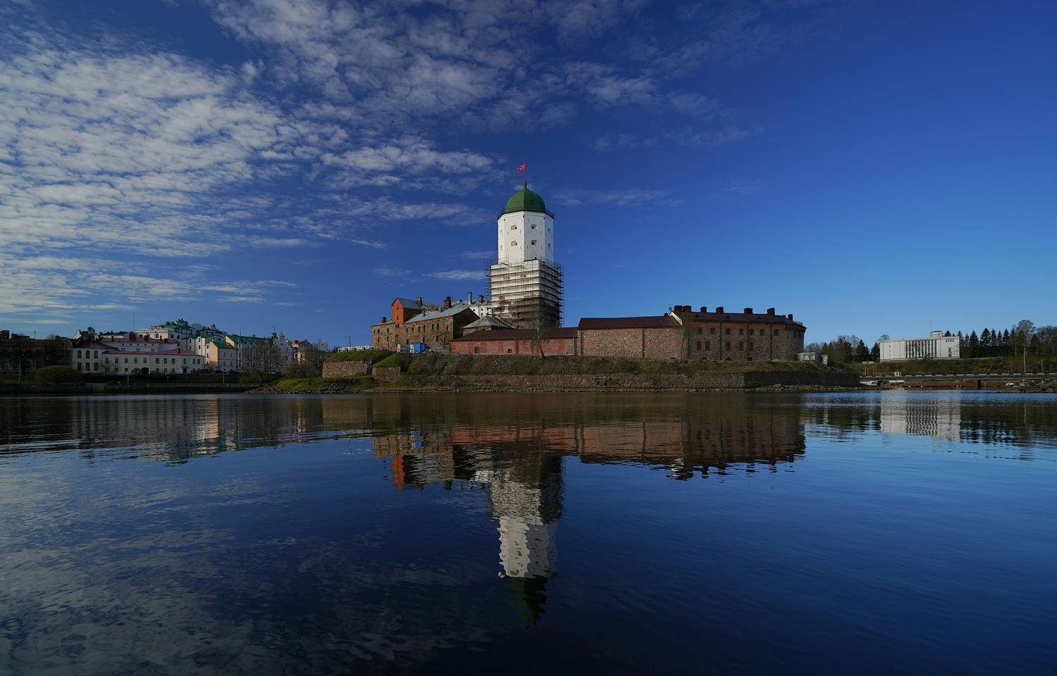 castle, tower, history, bay, island, tower, bastion, defense, spring, reflection,  Сергей Андреевич