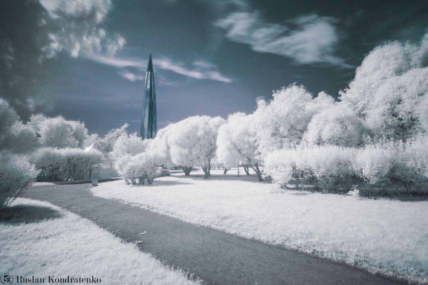 санкт-петербург, ик, инфракрасная фотография, город, городской пейзаж, лахта, лахта-центр, лахта центр, Руслан Кондратенко