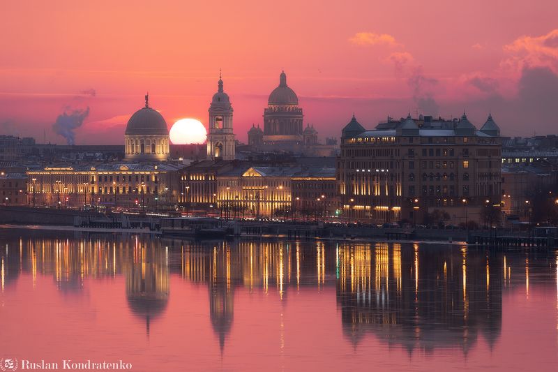 Рассвет с моста Бетанкура фото превью