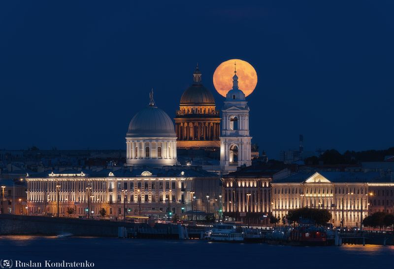 Восход Луны с моста Бетанкура фото превью