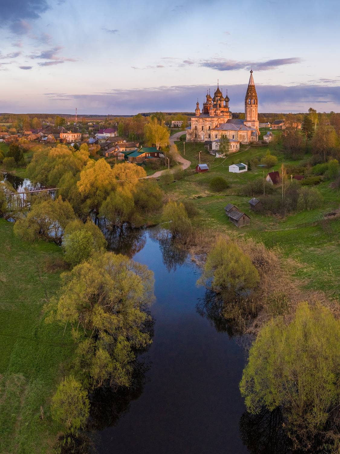 церковь, архитектура, закат, ивановская область, россия, река, весна, church, arhitecture, sunset, ivanovo region, russia, river, spring, Алексей Королёв