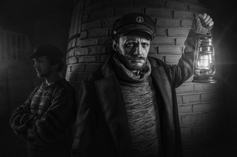 маяк, квест, перформанс, чб, монохром  фото превью