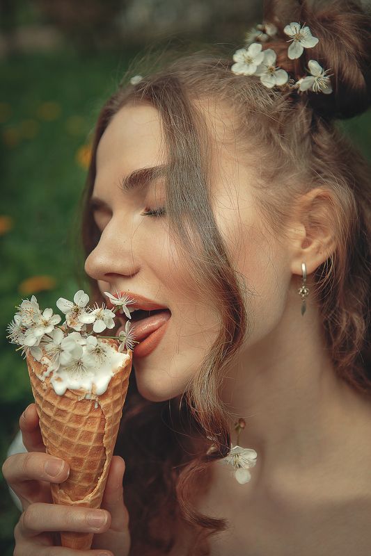 девушка цветы весна любовь солнце красота счастье мечты красавица фотография Весна! фото превью