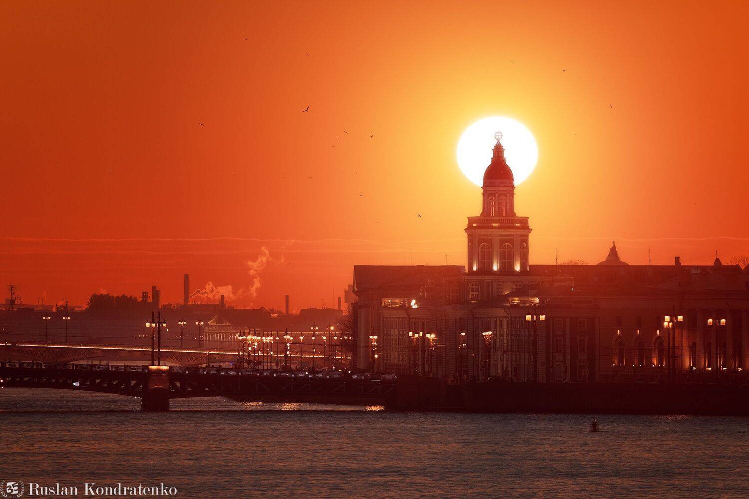 санкт-петербург, закат, кунсткамера, прострел, композитная фотография, time blending, Руслан Кондратенко