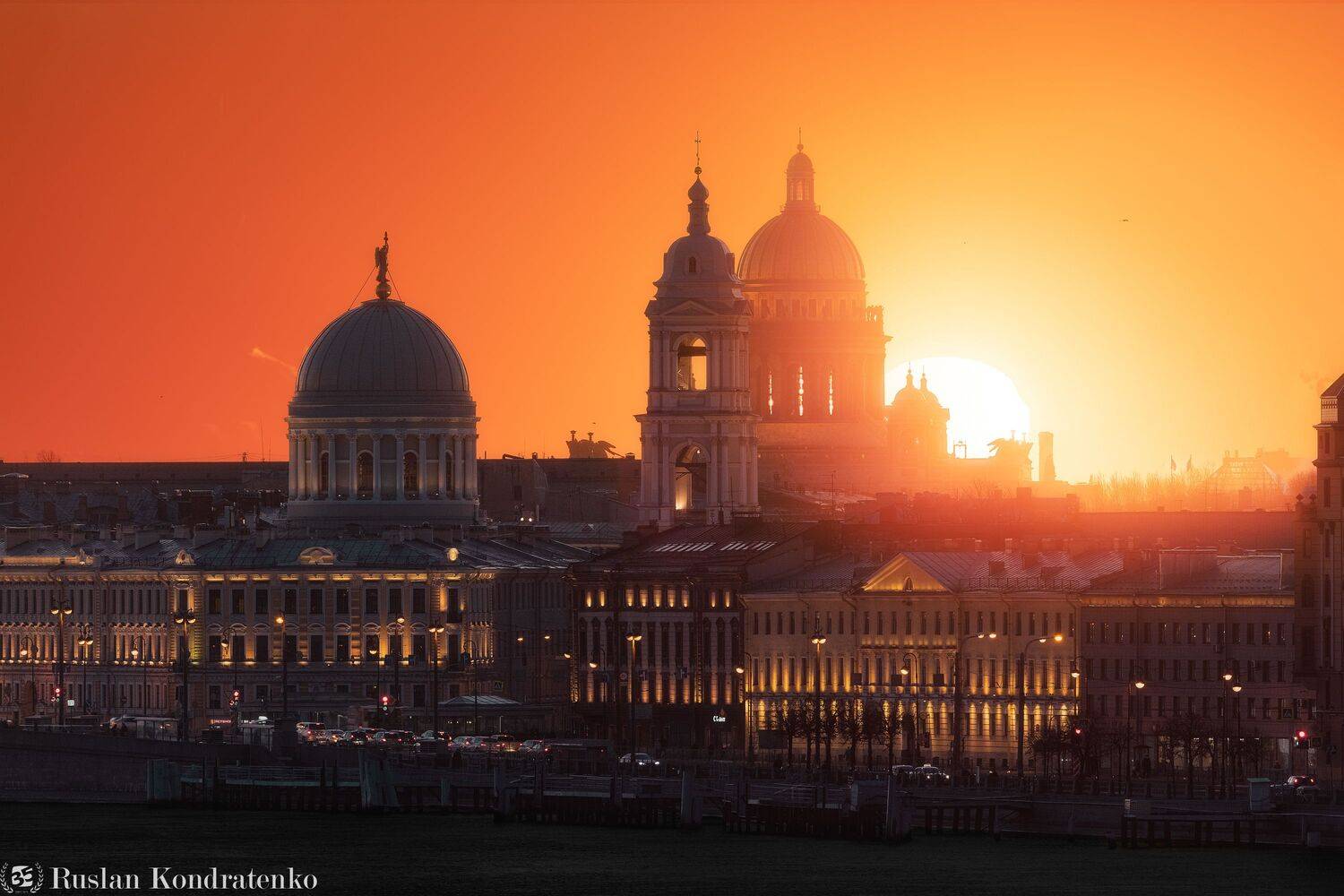 санкт-петербург, рассвет, прострел, исаакиевский собор, исаакиевский, церковь, екатерининская церковь, композитная фотография, time blending, Руслан Кондратенко