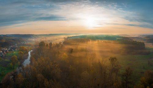 Апрельский туман на рассвете