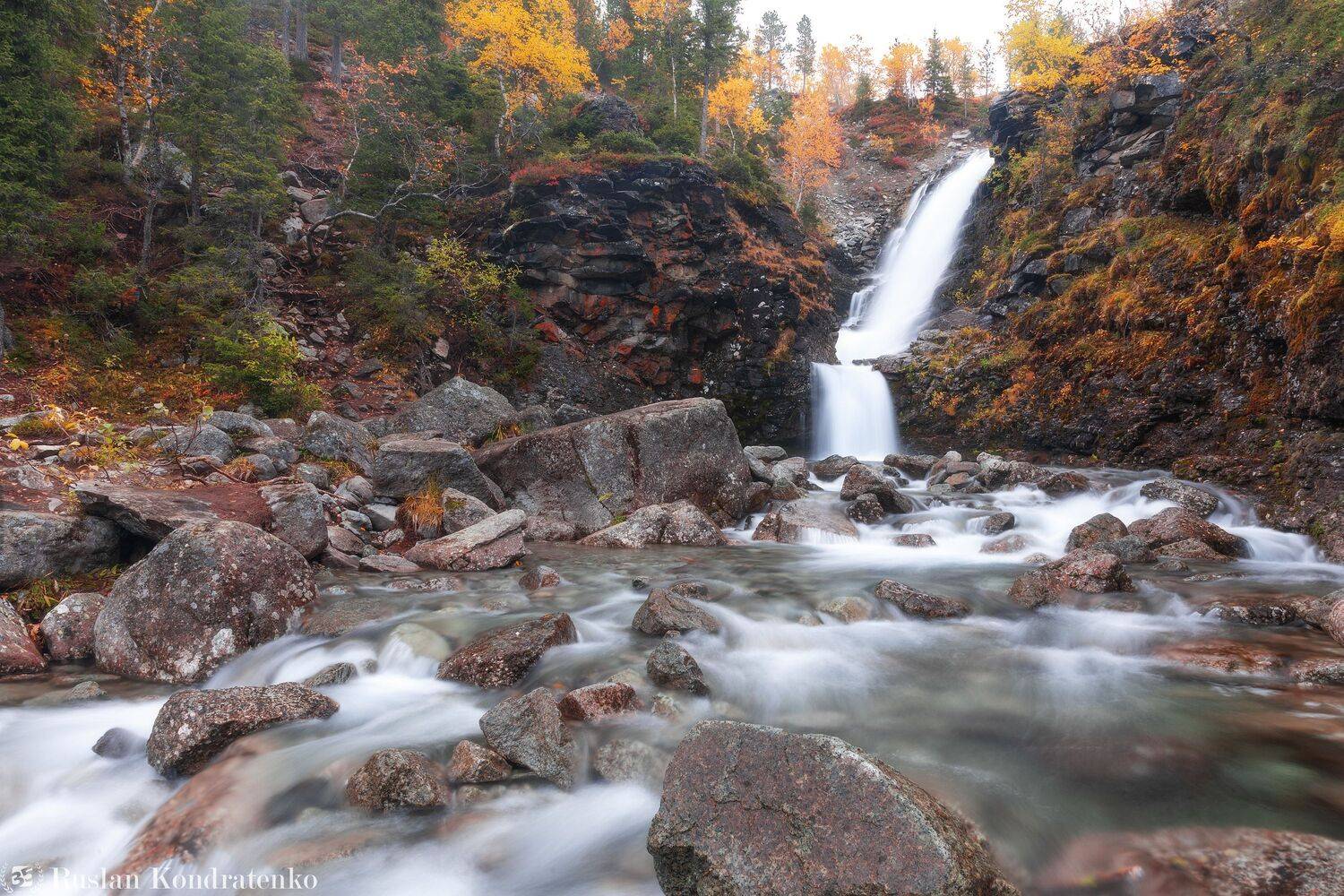 хибины, колский полуостров, водопад, рисйок, рисйокский водопад, Руслан Кондратенко