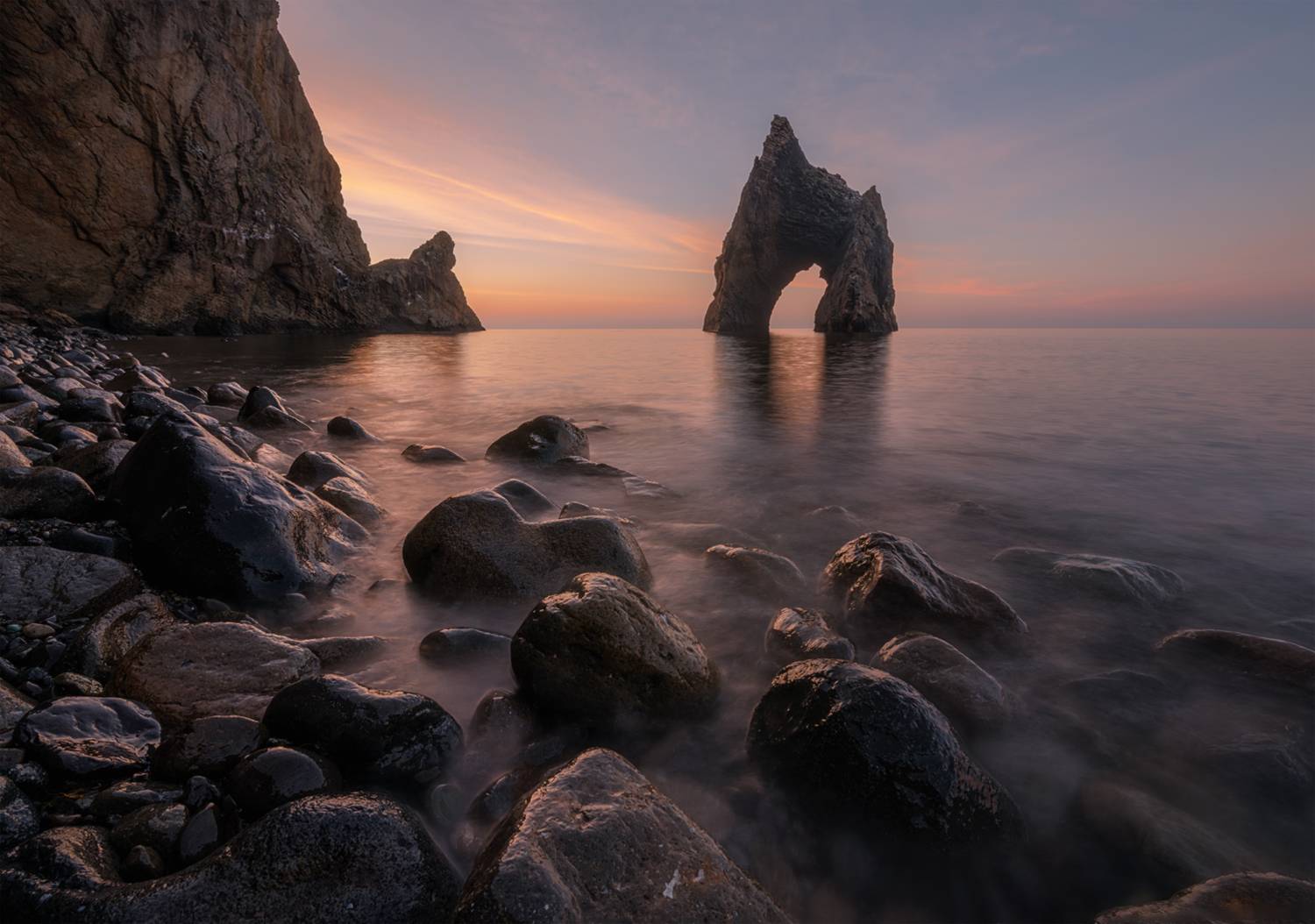 чёрное море, крым, карадаг, золотые ворота, рассвет, май, Мысливцев Николай