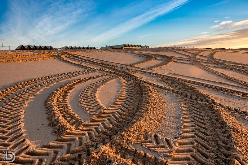 рассвет, океан, португалия, portugal Текстурный пляж фото превью