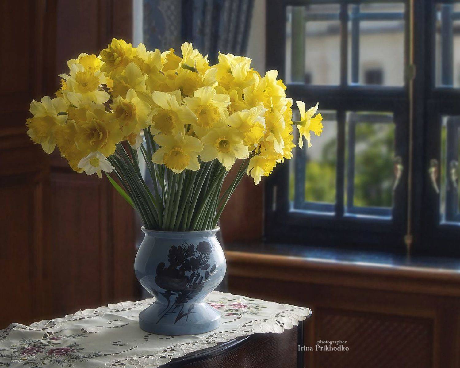 натюрморт, цветы, букеты, нарциссы, Приходько Ирина