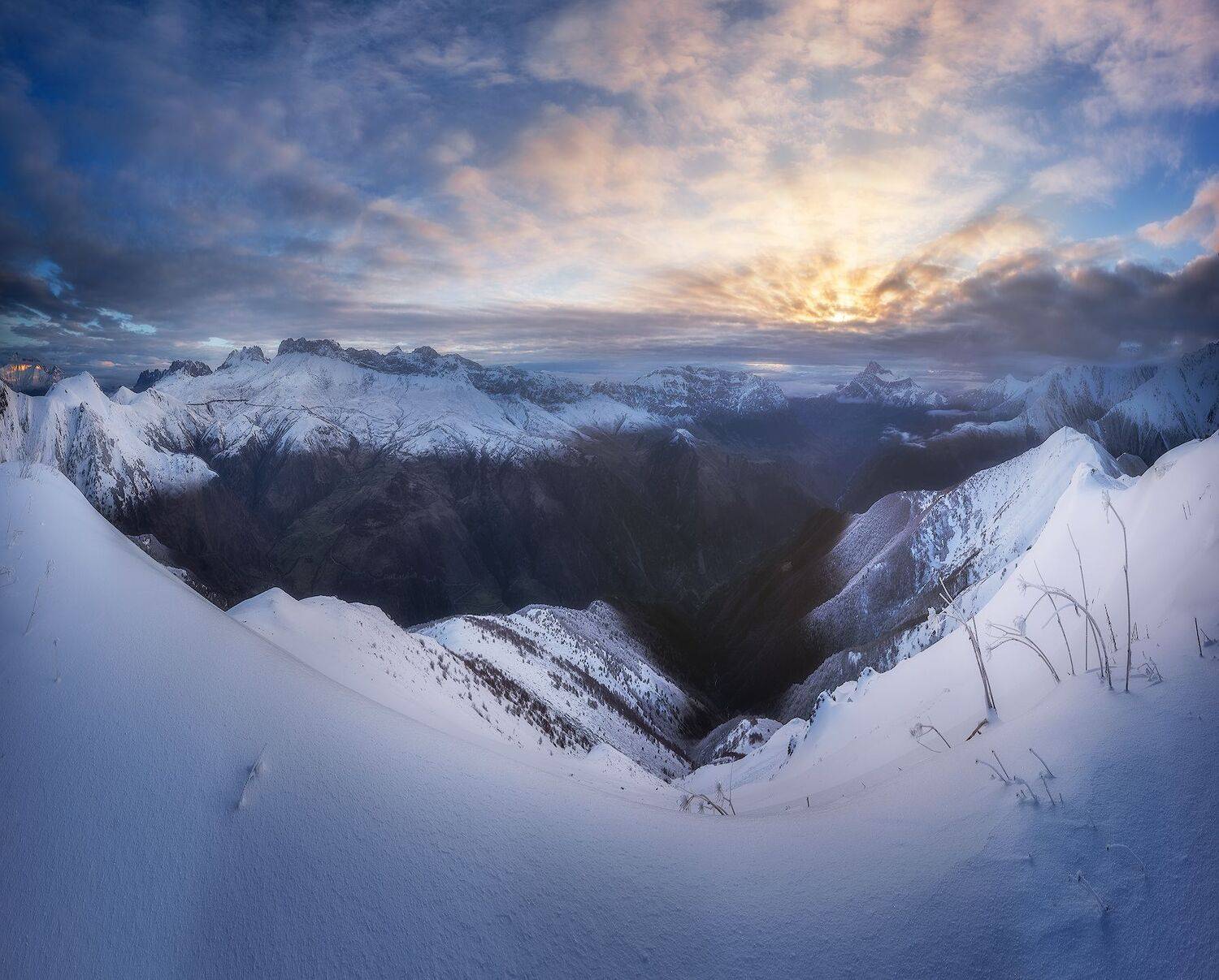 кавказ, горы, осетия, восход, Марголин Алексей