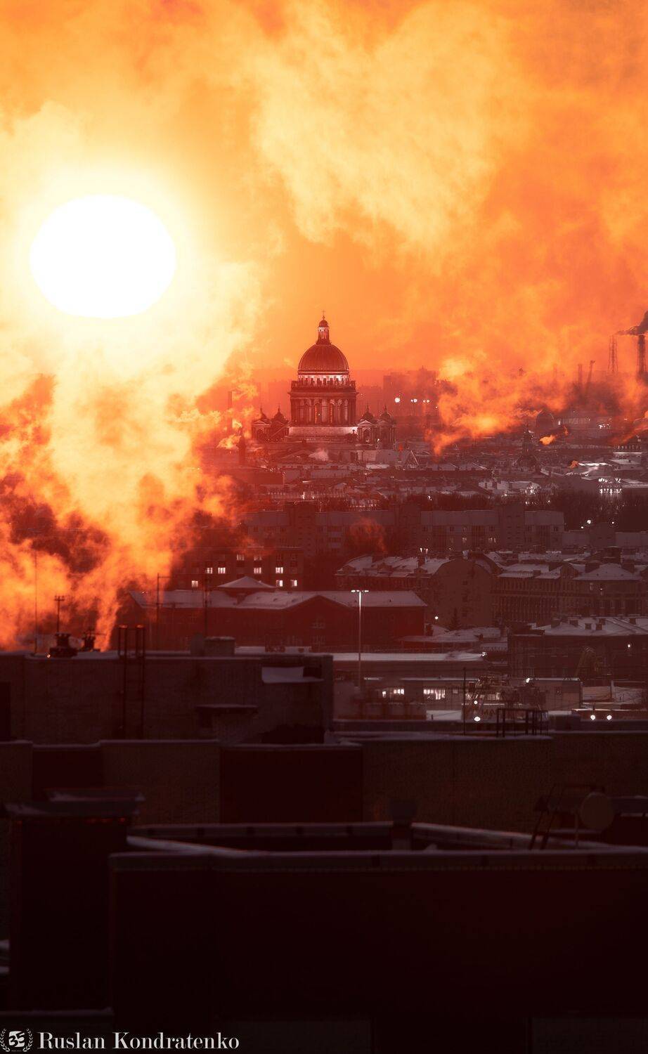 санкт-петербург, закат, исаакиевский собор, прострел, time blending, композитная фотография, Руслан Кондратенко