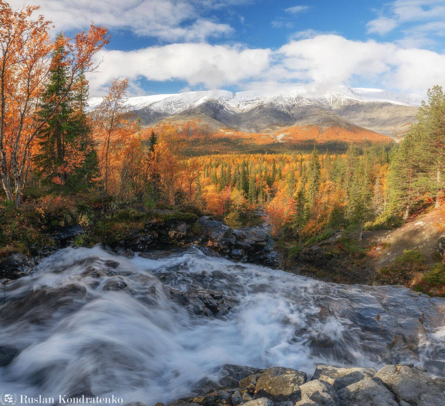 хибины, осень, озеро, кольский полуостров, горы, кольский, водопад, рисйок, рисйокский водопад, водопад красивый, Руслан Кондратенко
