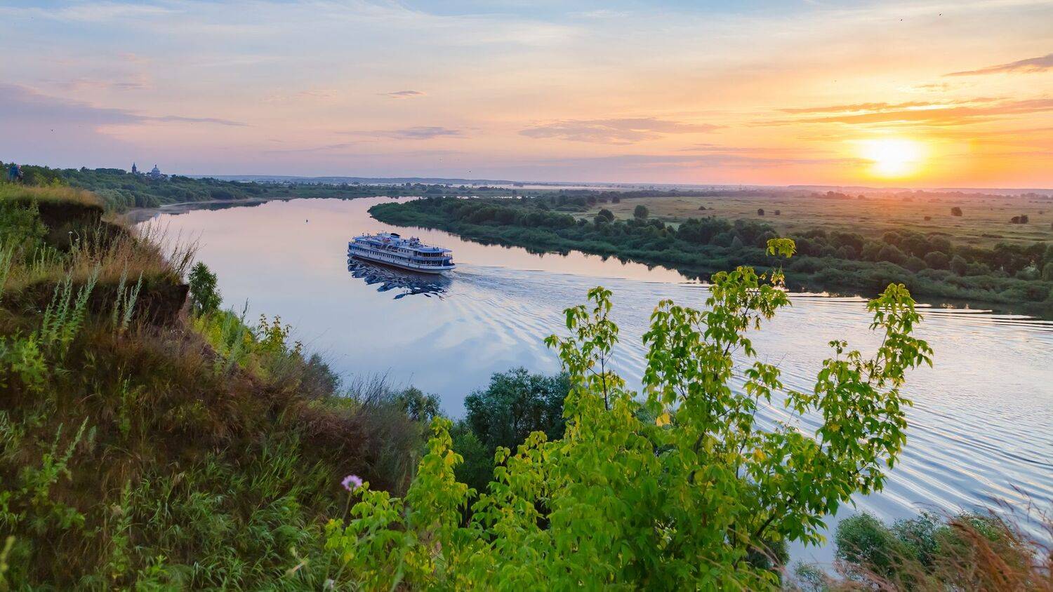 Ока, простор, утро, восход, пейзаж, Юрий Морозов