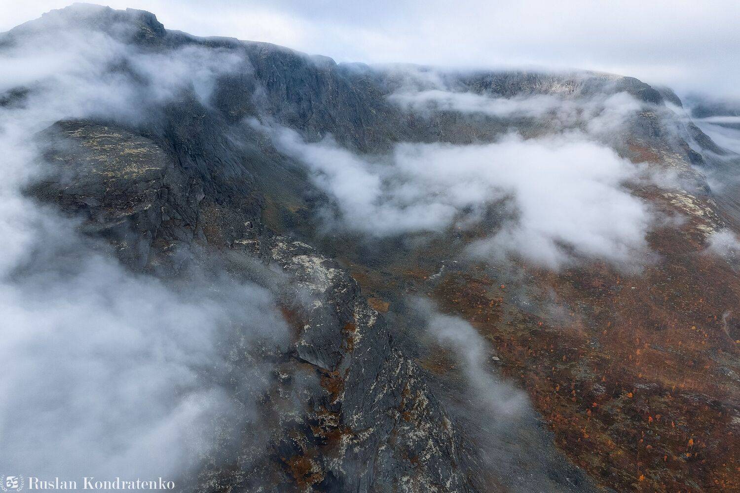 аэрофото, съемка с дрона, аэрофотография, air 2s, хибины, осень, озеро, кольский полуостров, горы, кольский, Руслан Кондратенко