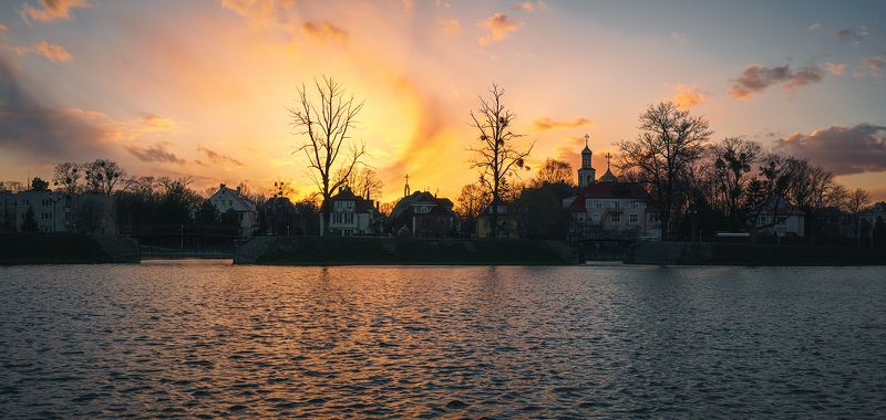 калининград, закат, городской_пейзаж Городской закат 2 фото превью