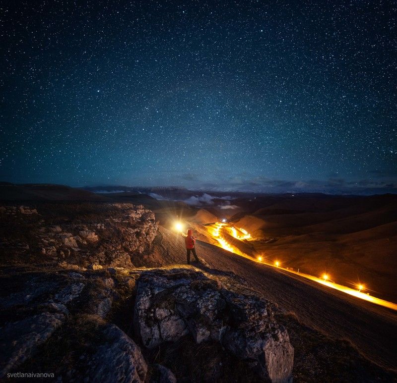 Шаджатмаз, Эльбрус, Кавказ, млечный путь, ночь Зажигая звезды фото превью
