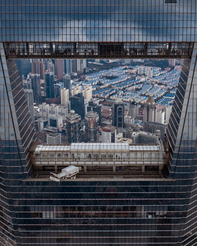 shanghai, china, lujiazui, skyscraper, people, tall, high, buildings, many, bird\\\'s eye, aireal, view Bottle opener фото превью
