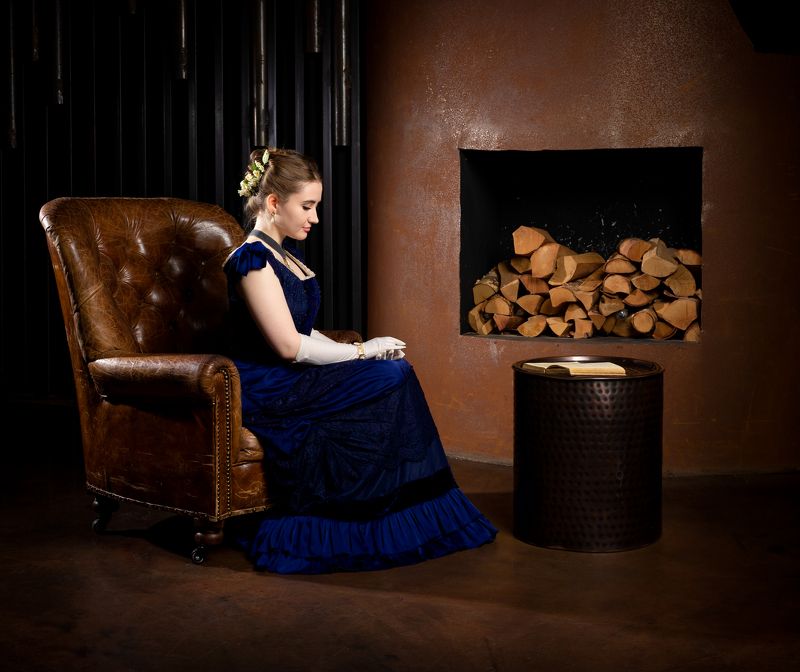 женский  портрет, студийная фотосессия, концептуальное фото Екатерина фото превью