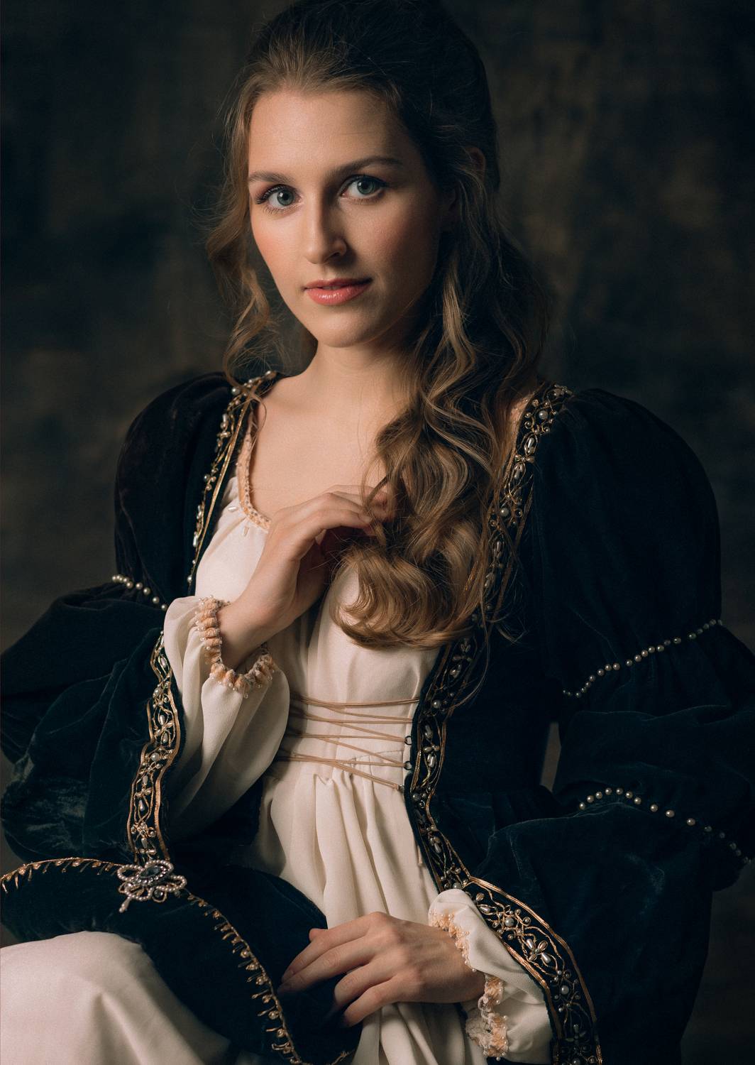 женский портрет, стилизация, студийное фото, девушка, винтаж, Екатерина Сигат