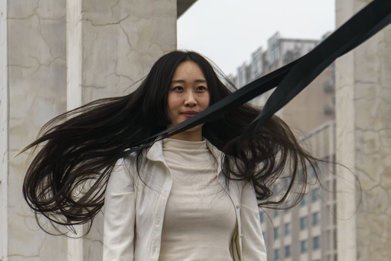 rooftop, high, bird\'s, eye, view, trust, relations, black, girl, asian, chinese, contemporary Qishi (启示) фото превью