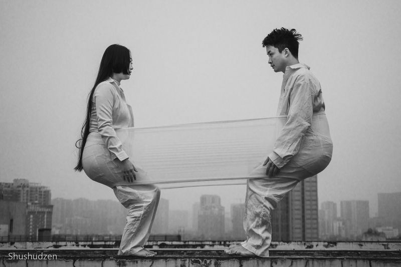 portrait, black and white, art, contemporary, dance, improvisation Relations фото превью