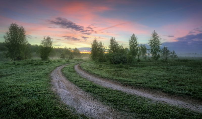 Нижегородская область Остреево утро туман весна Ранним утром.. фото превью
