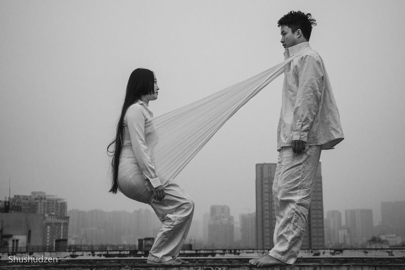 portrait, black and white, art, contemporary, dance, improvisation Relations фото превью