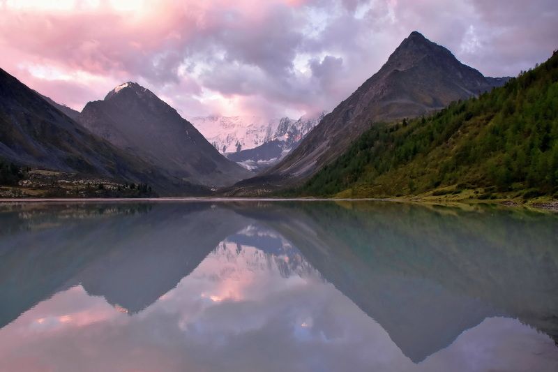 пейзаж, природа, путешествие, горы, панорама, алтай, белуха, аккемское озеро Рассвет на Аккемском озере фото превью