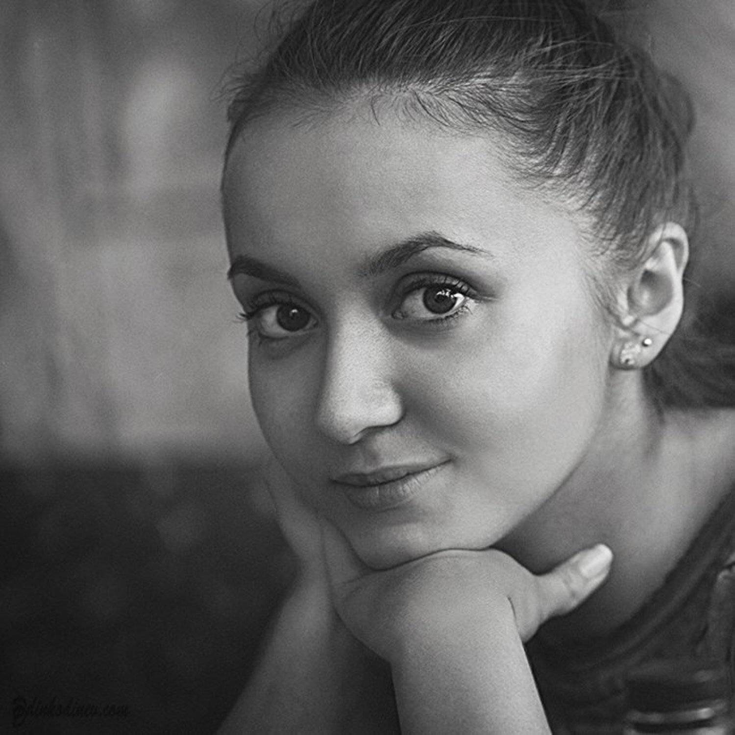 Beauty, Black and white, Close-up, Face, Portrait, Woman, Динко Динев