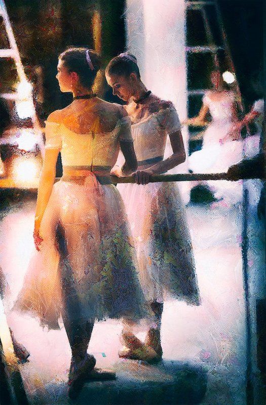 балерины., балет., за, кулисами. Балетные зарисовки. фото превью